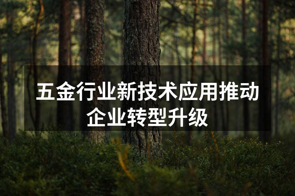 智能制造设备在五金生产中的应用